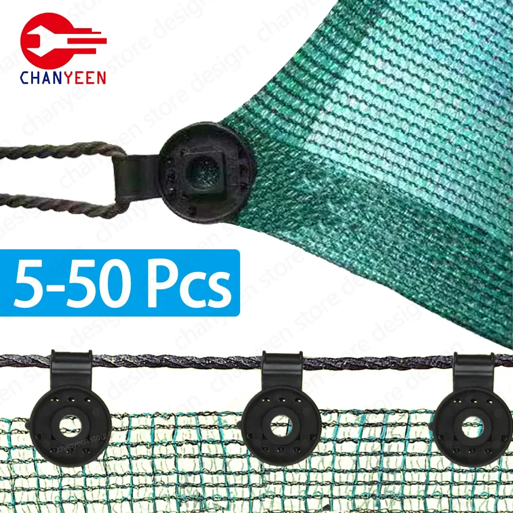 5-50pcs Plastic Sun Shades Net Clip Cloth Green Buildings for Fix Clamp  Fence Netting Awning Pergola Hook Camping Garden Tools