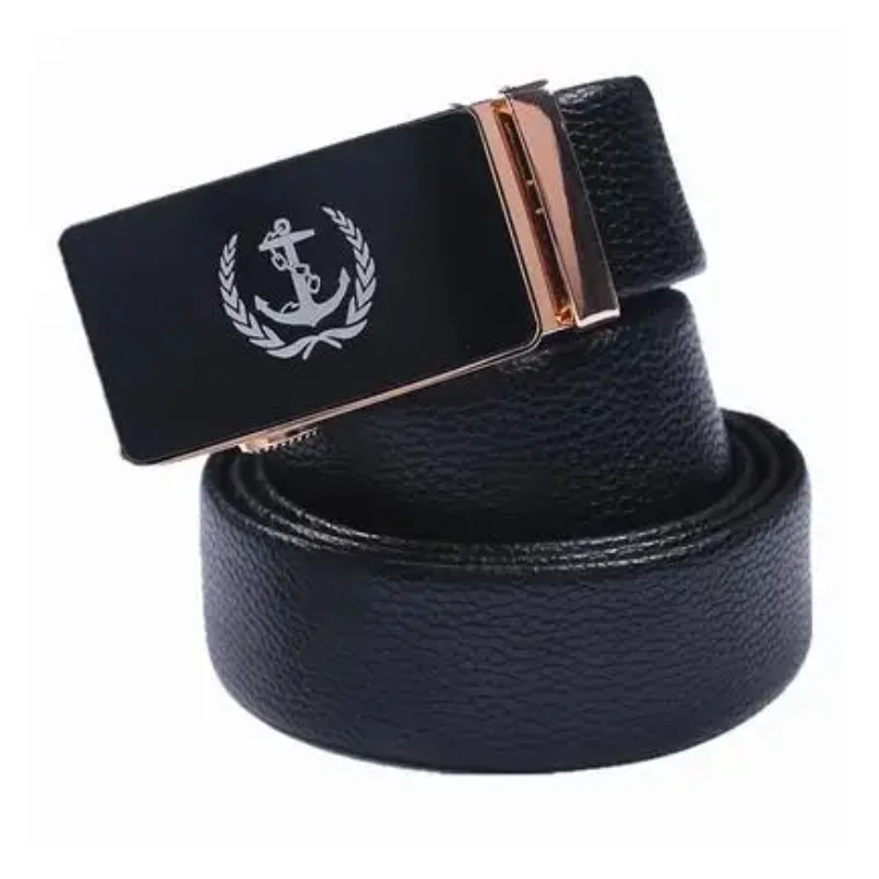 

Navy Uniform Belt Ship's Anchor Men Sailor Work PU Leather