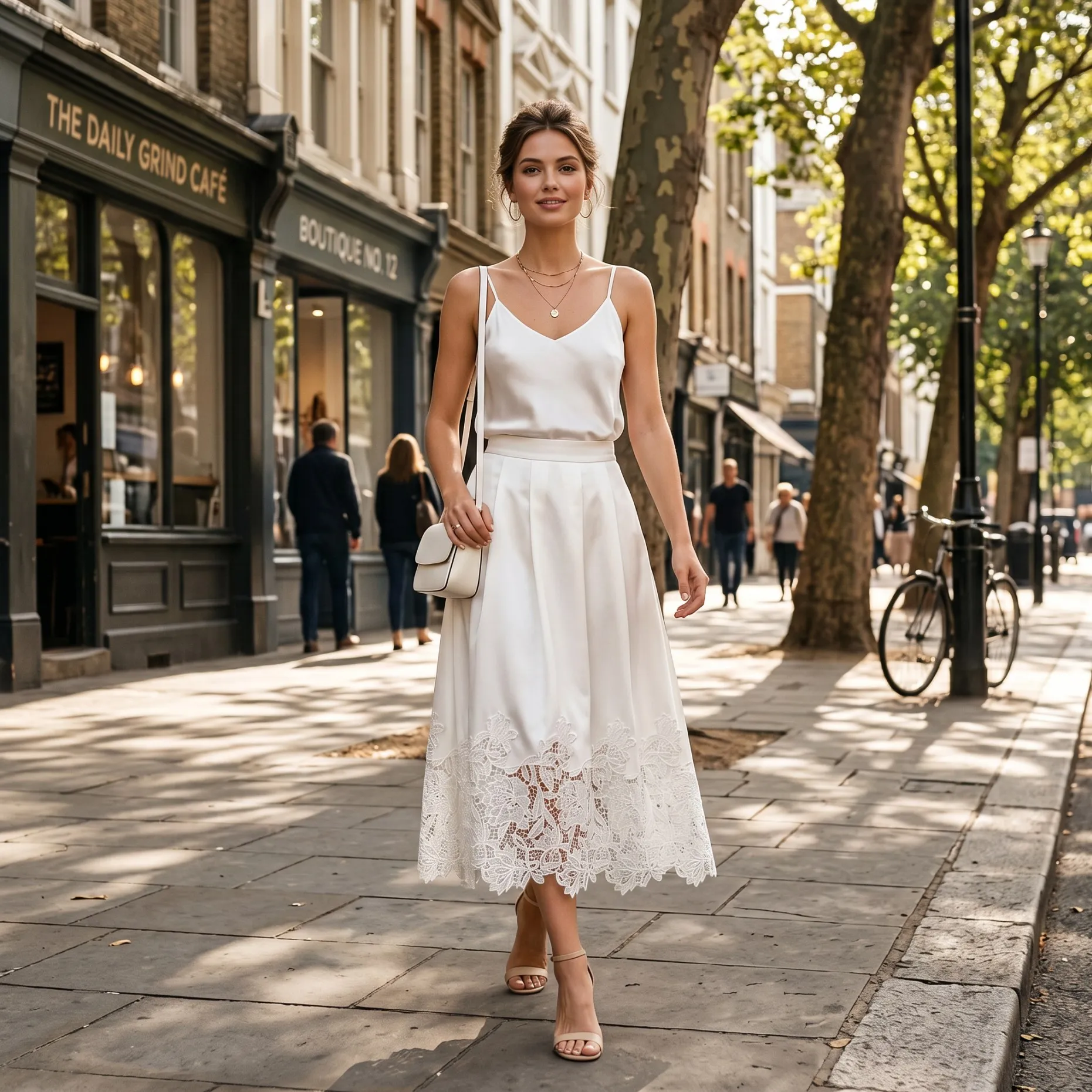 

Ladies Elegant Skirt High Waist Midi Length Skirt for Everyday Style Women Classic Solid Color Skirt Fashion Midi Skirt BE0872