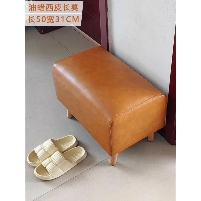 

Door shoe change stool household bench entry narrow shoes simple Nordic sofa stool foot couch coffee table low stool end of bed