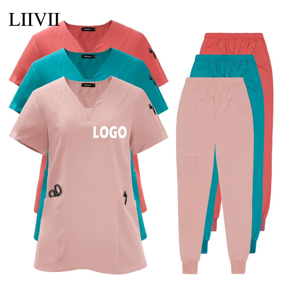 uniforme-de-enfermeira-feminino-casual-com-manga-curta-blusa-de-trabalho-para-farmacia-camisa-medica-calcas-jogger-para-enfermagem-em-hospital