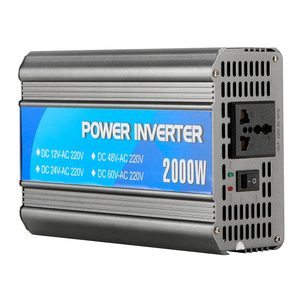 

Portable 2000w Dc 12v 24v To 220v Ac Modified Sine Wave Converter Car Battery Charger Power Inverter