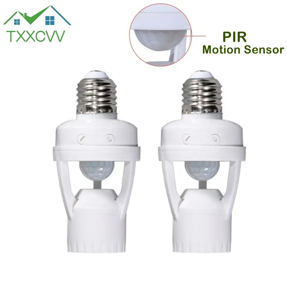 TxxCvv الذكية ضوء لمبة Switch110V-240V PIR التعريفي الأشعة تحت الحمراء استشعار الحركة E27 LED مصباح قاعدة حامل المقبس محول محول