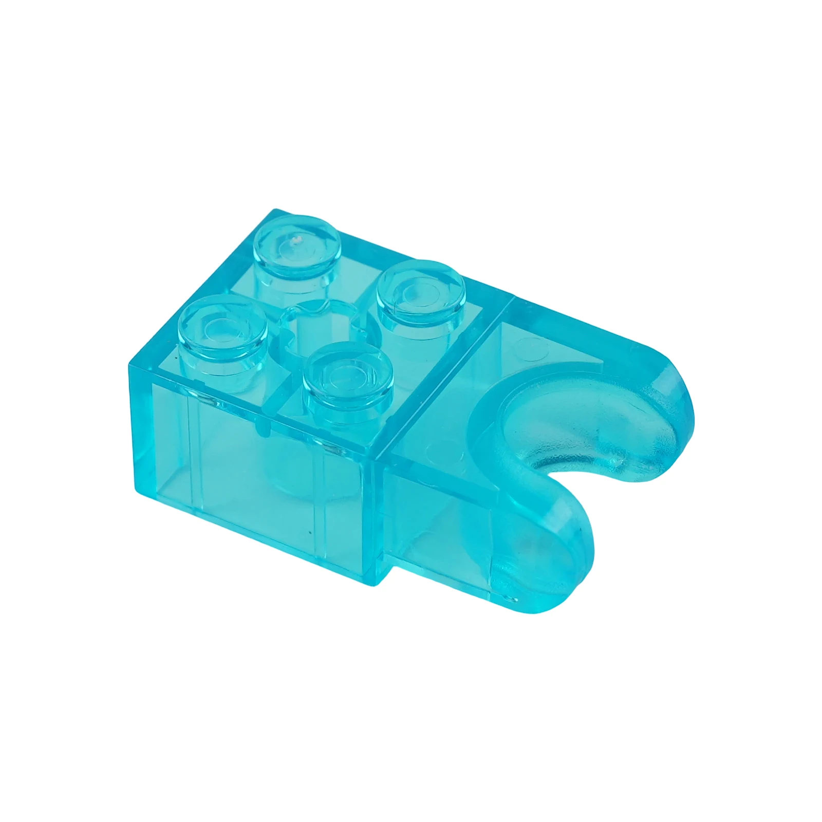 50PCS/Set 92013 2x2 Puzzle Small Building Blocks Clear Blue with Spherical Connector Assembly Toys Modified MOC Bricks Parts