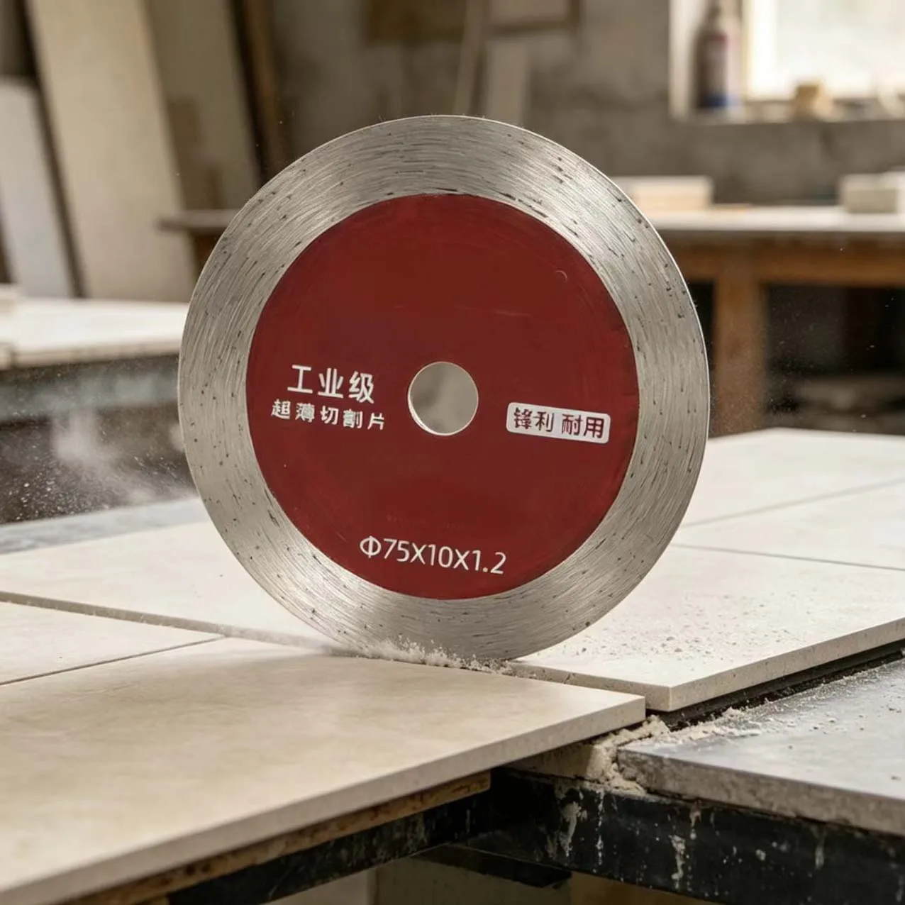 Diamond Cutting Disc 75mm for Angle Grinder Compatible with Ceramic Porcelain Tiles and Natural Stone Surfaces