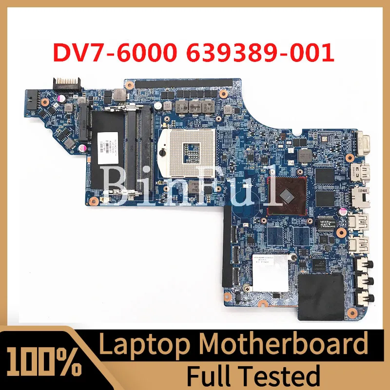 

639389-001 639389-501 639389-601 Mainboard For HP Pavilion DV7-6000 Laptop Motherboard HM65 100% Fully Tested Working Well