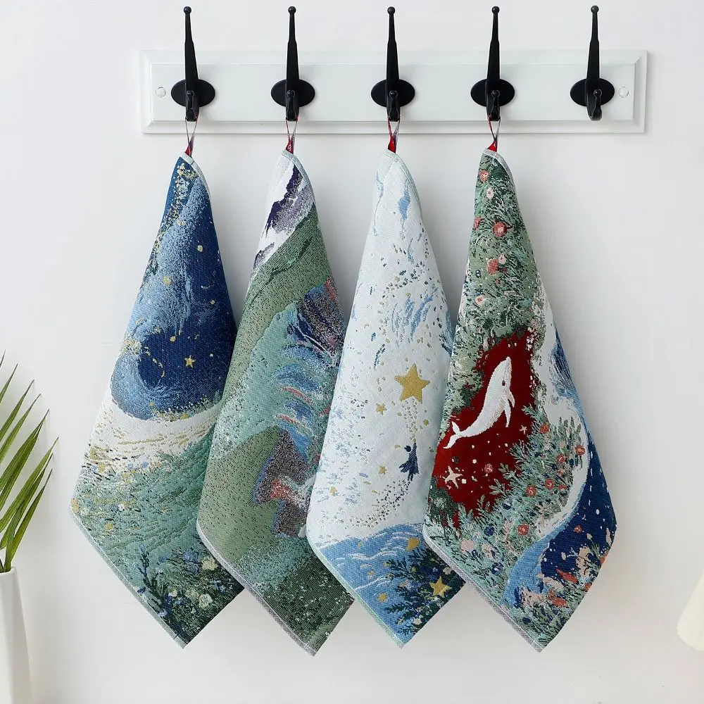 New 34x40cm Large Hand Towel 4 Layer Cotton Gauze Quick Dry Kitchen Towel Decorative Pure Cotton Dish Cloth Home Restaurant