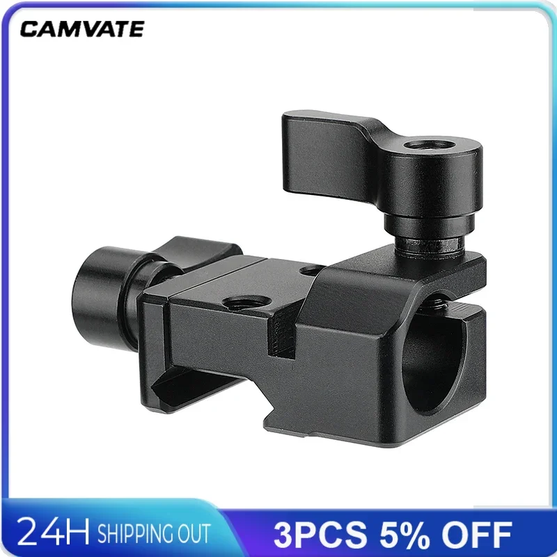 CAMVATE القياسية الإفراج السريع الناتو المشبك جبل مع 15 مللي متر واحد قضيب حامل ل DSLR هيكل قفصي الشكل للكاميرا تلاعب التصوير الملحقات