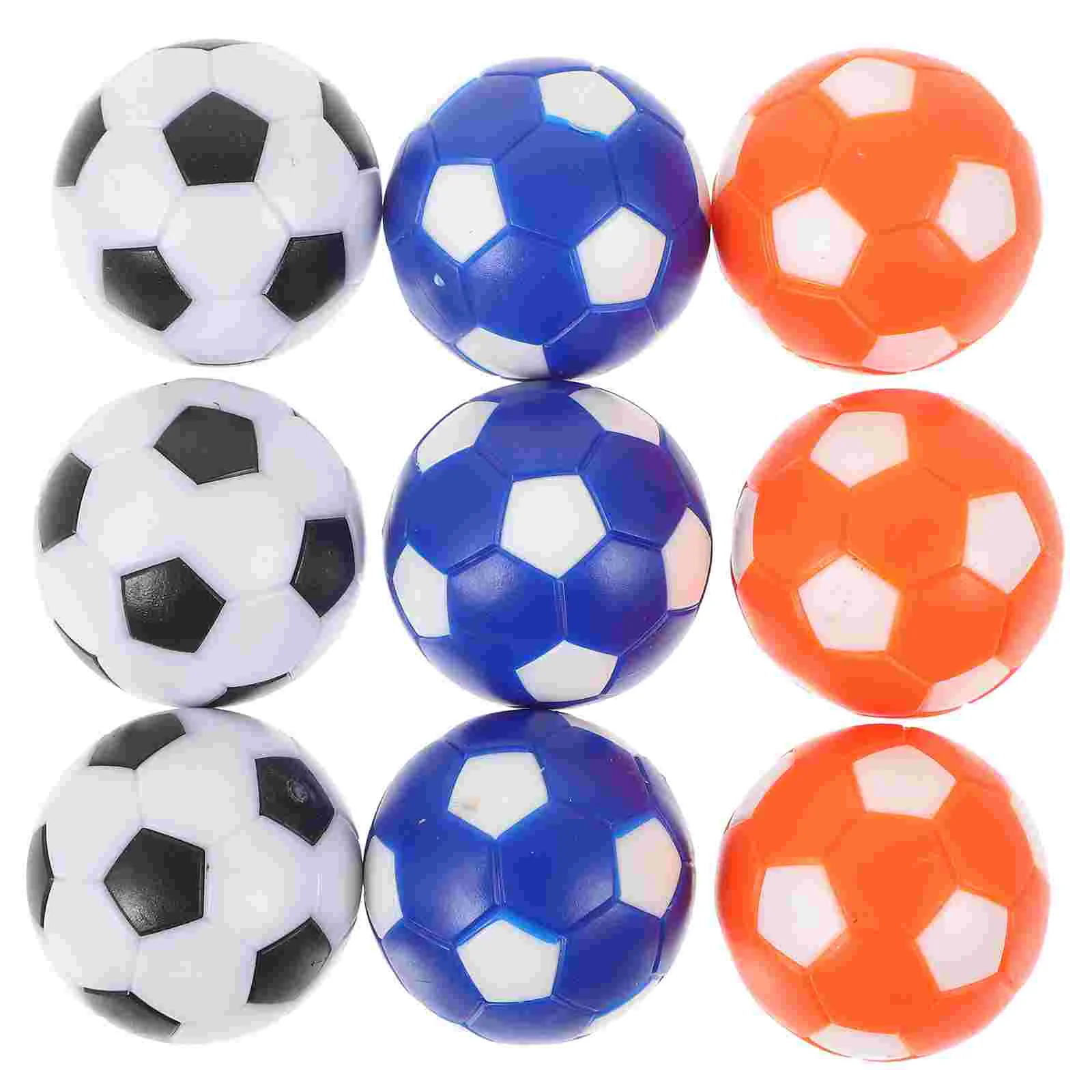 

9 Pcs Children's Mini Table Football Machine Accessories 28mm Color Model Foosball Balls Soccer Game Supplies Adult