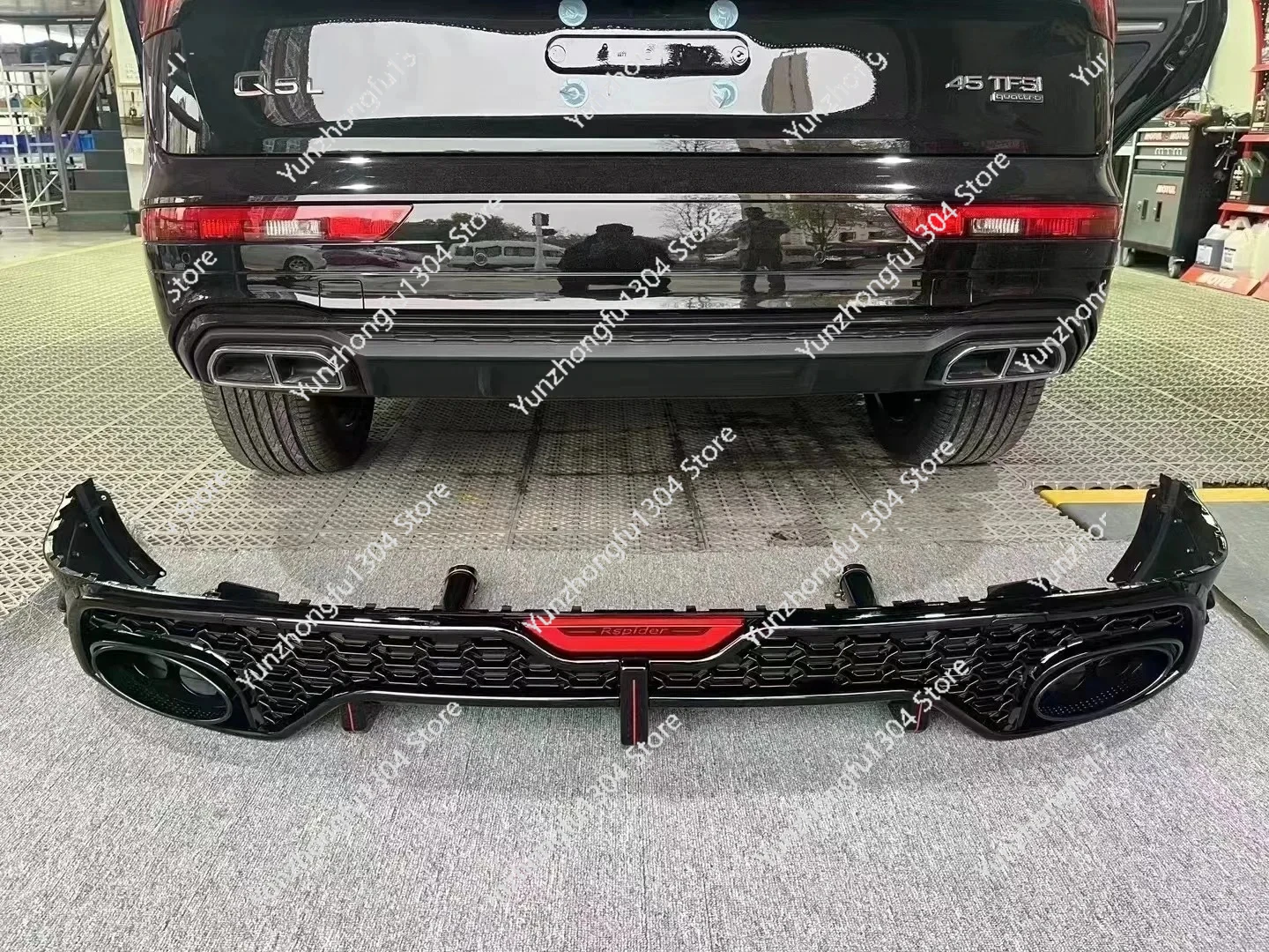2018-2022 RSQ5 Rear Diffuser for SQ5 Q5 Sportback Diffuser Facelift RSQ5 Style Rear Diffusercustom