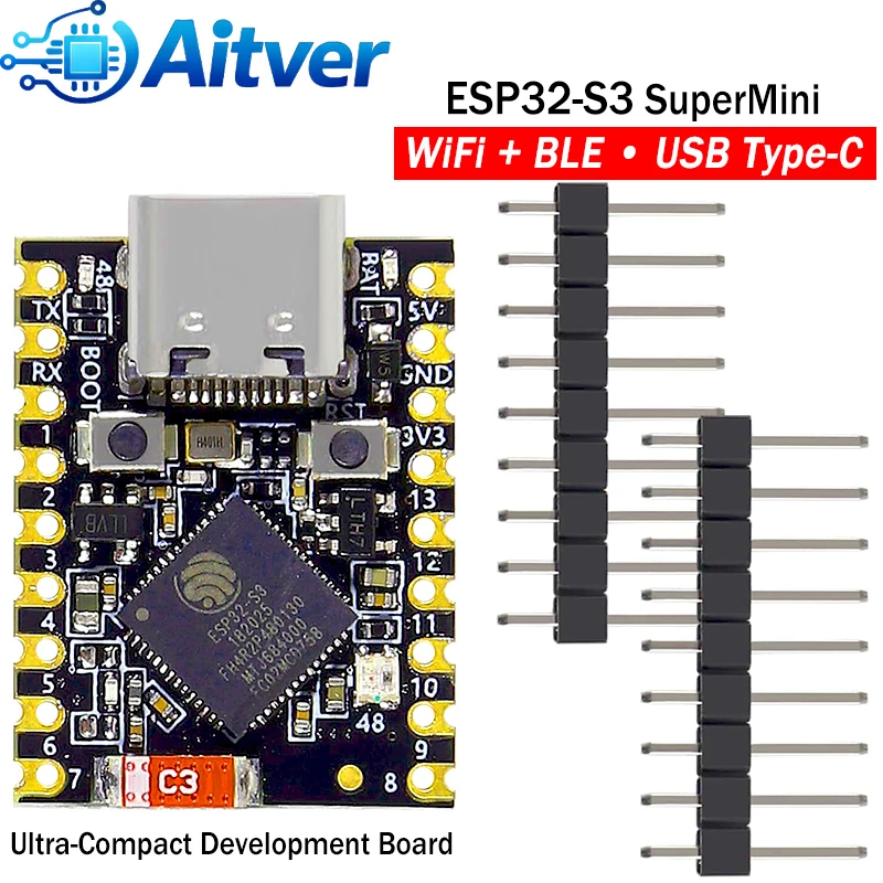 ESP32 S3 SuperMini Development Board WiFi Bluetooth USB Type C Compatible with Arduino MicroPython IoT Projects