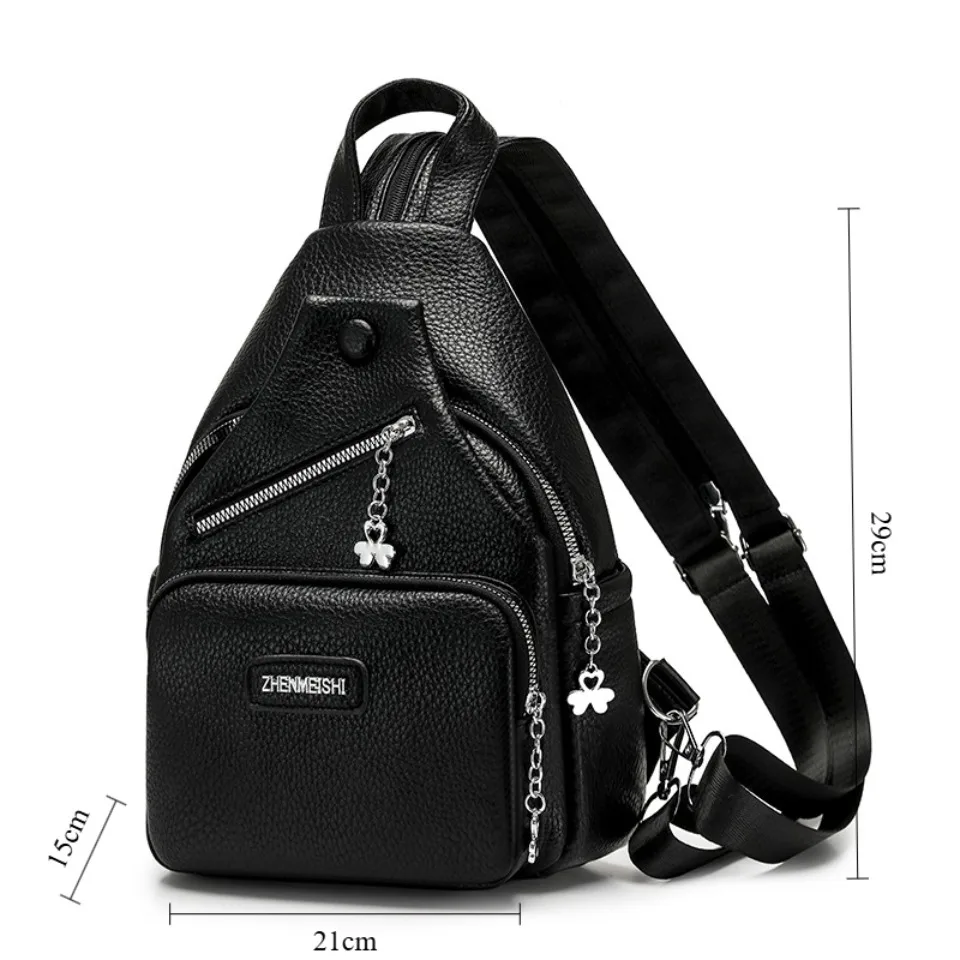 3 in 1 Bagpack New Pu Leather Multi-Functional Women display picture 1
