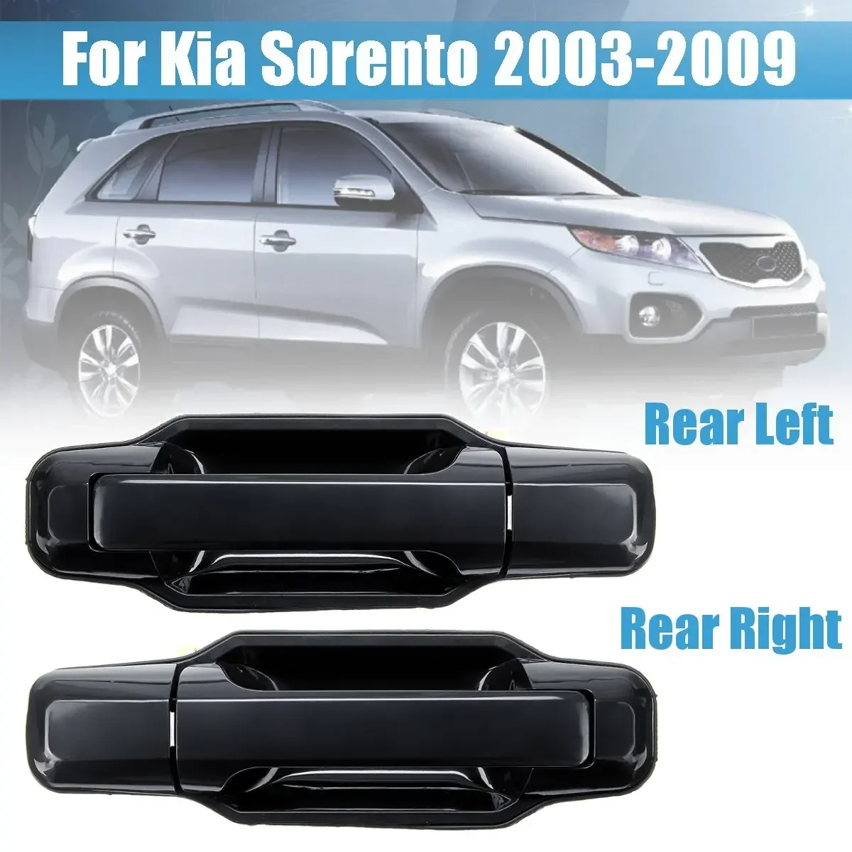 82650-3E010 LHD Black Car Stylings Front Rear Right Left Exterior Door Handle For Kia Sorento 2003 2004 2005 2006 2007 2008 2009