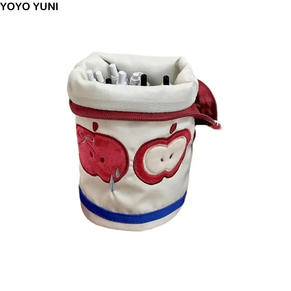 

Desktop Storage Cartoon Cat Stationery Bag Water Cup Shape Korean Style Handheld Pen Container Large Capacity Fruit