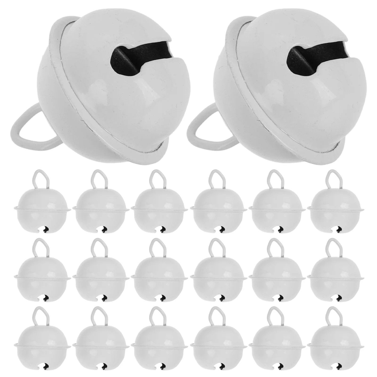 Cloches de Jingle peintes colorées, mini cloches rondes en métal, ornements de bijoux, décor de Noël, utilisation pour la fête de Noël, 22mm, 50 pièces