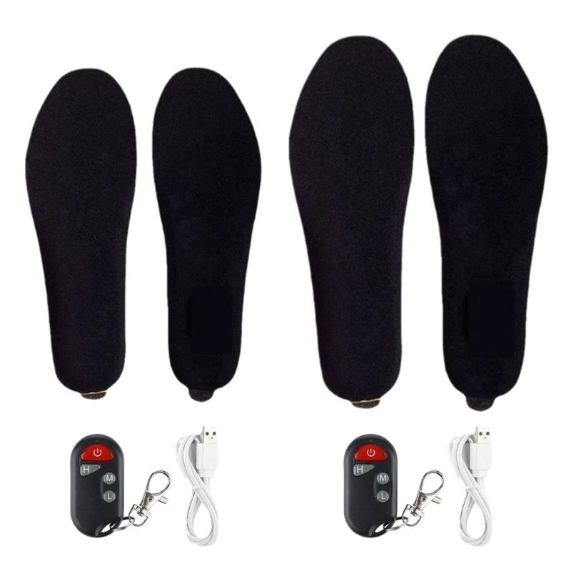 

Foot Heater Heated Insoles USB Heated Shoe Feet Warmers Rechargeable Adjustable B95B