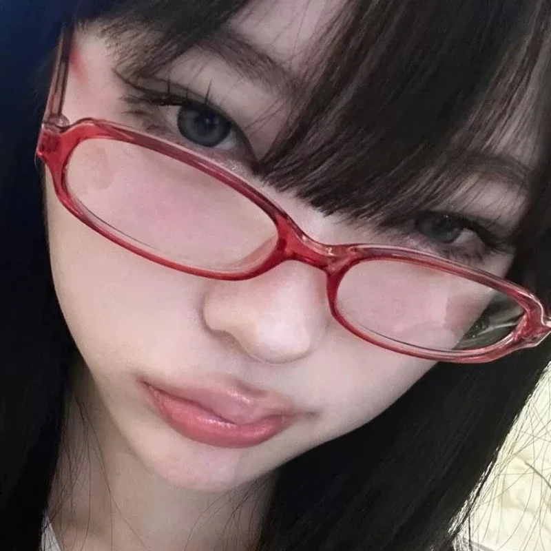 New Y2K Retro Oval Square Colorful Small Frame Glasses Frame Women Anti Blue Light Computer Glasses Vintage Eyeglasses Goggles image 2