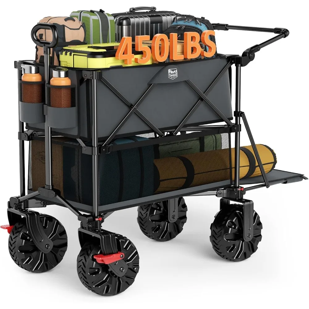 Push Pull Double Decker Wagon 400L Capacity 450lb Load