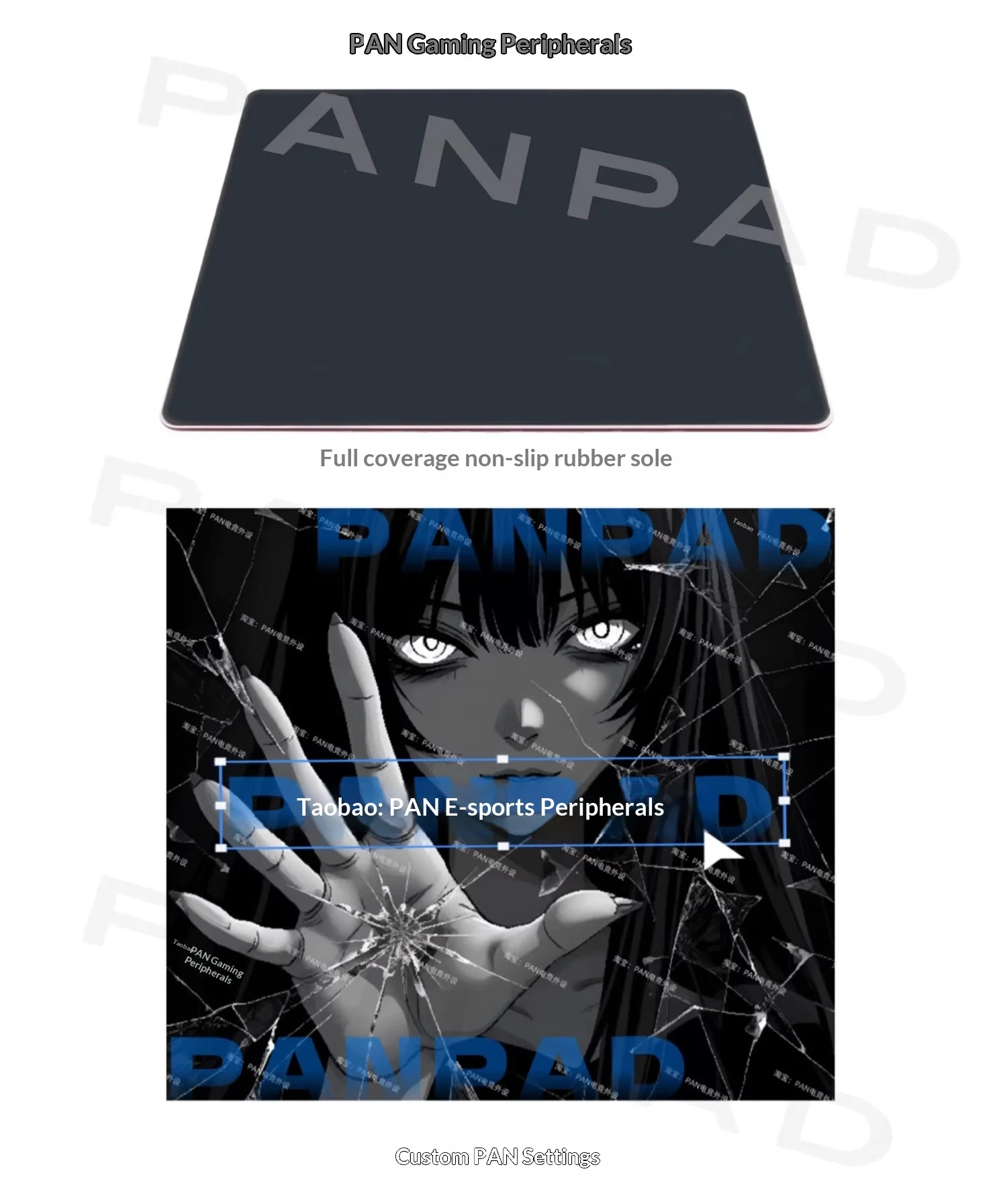 PAN Esports Glass Mousepad Smooth and Speed Mouse Pad FPS Coating Full Coverage Primer For TTK APEX Valorant CSGO PC Accessories