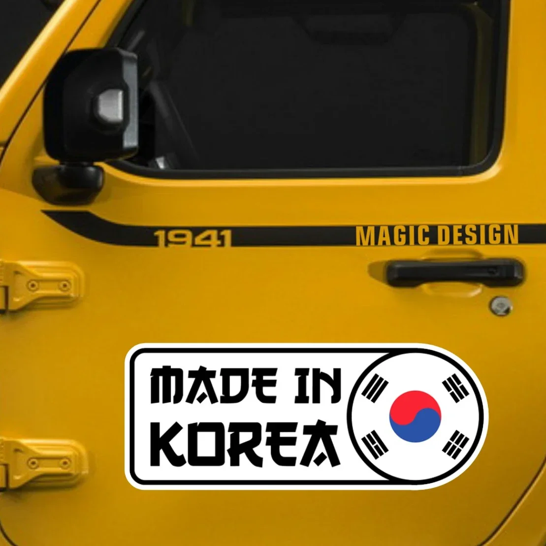 New Design Korea Produced Various Sizes of Self-adhesive Decal Car Sticker Waterproof Car Decoration Bumper Sticker, 13cm