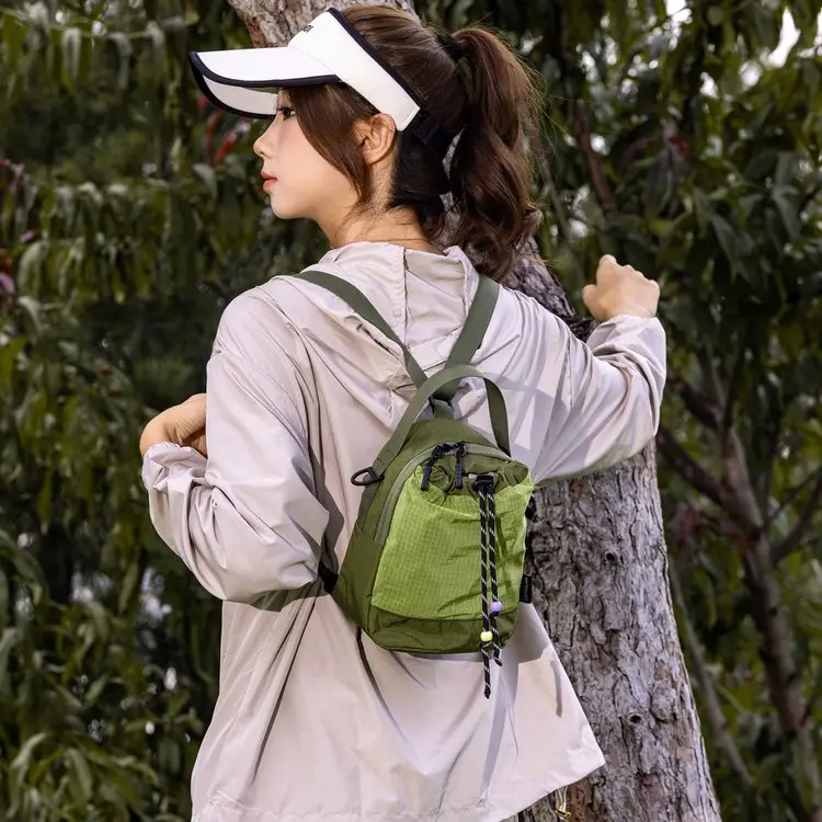 2026 New Outdoor Multifunctional Color Block Crossbody Bag Climbing Backpack Water Bottle Holder Unisex Nylon Backpack