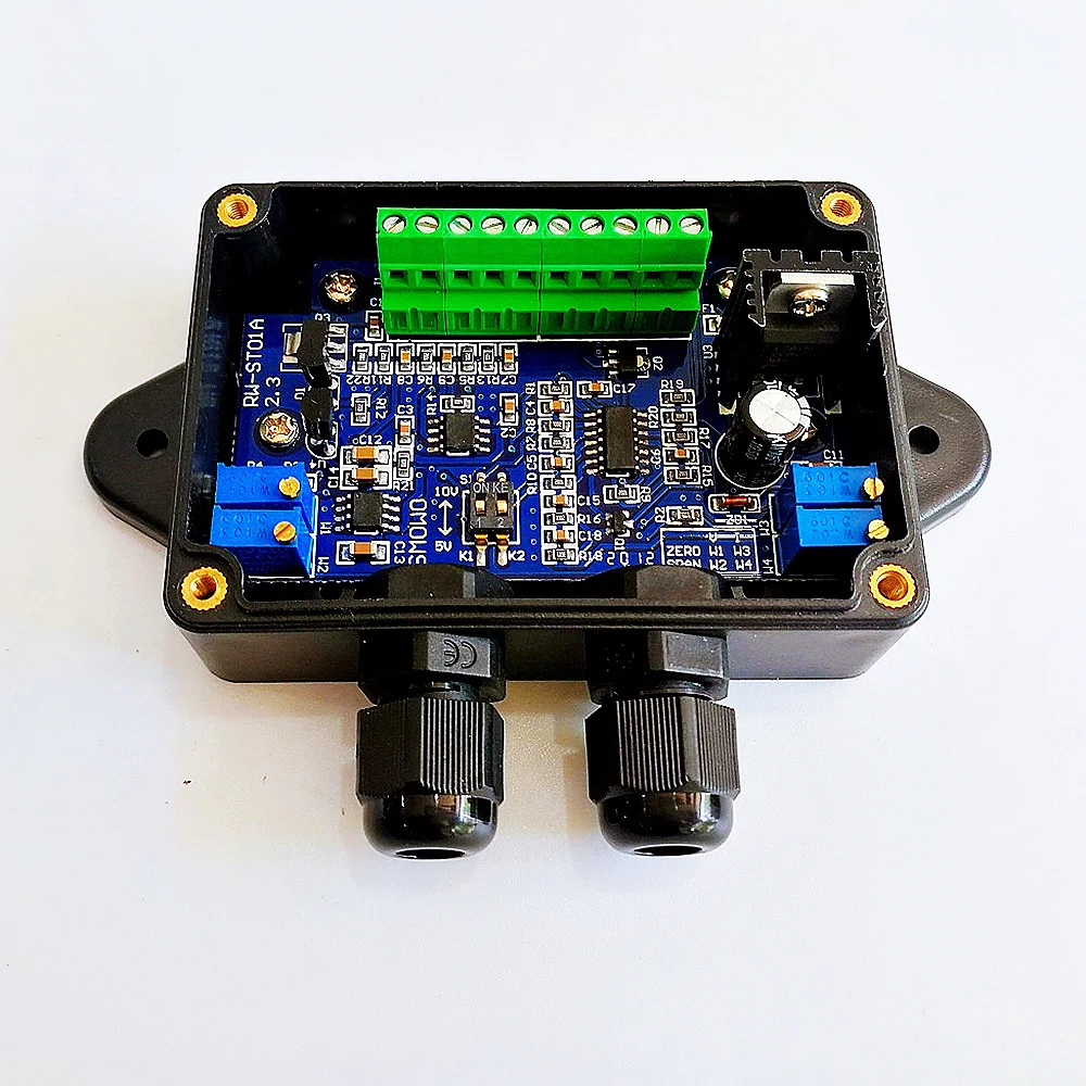 SMOWO  RW-ST01A Electronic Scale Weighing Signal Transmitter 0~5V/0~10V/2~24MA Electronic Scale Strain Gauge Load Cell Amplifier