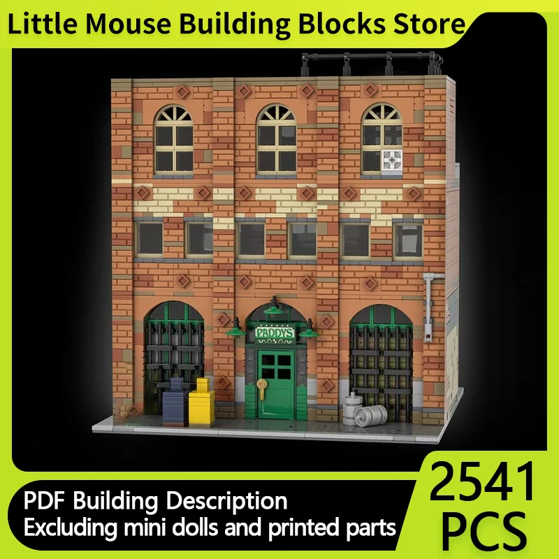 City Street View Model MOC Building Bricks Easter Third Floor Bar Modular Technology Gifts Holiday Assemble Children Toys Suit