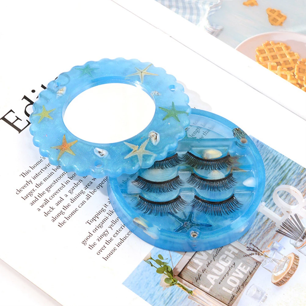 

Eyelash Storage Box Mold Silicone Tray DIY Crystal Epoxy White Gel Mirror Surface Precise Smooth Jewelry Accessories Storage