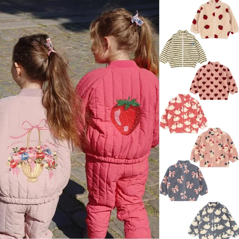 

Children's Jacket 2025 Fall New KS Printing Fashion Girls Cotton Clothing Cotton Warm Thickened Boys Jacket Children's Clothing