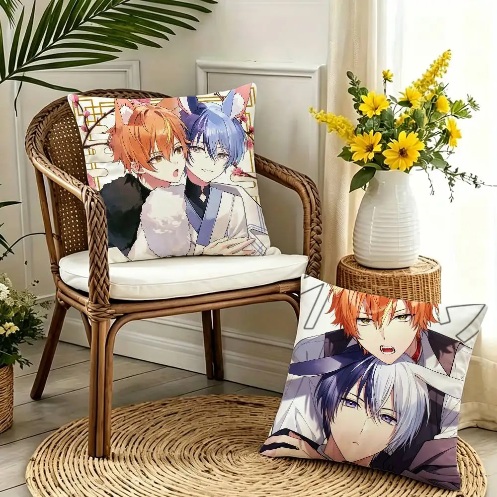 

A-Akitoya Akito T-Toya Double-sided print Pillow Case Pattern Printed Pillowcase For Living Room Sofa Cushion Cover
