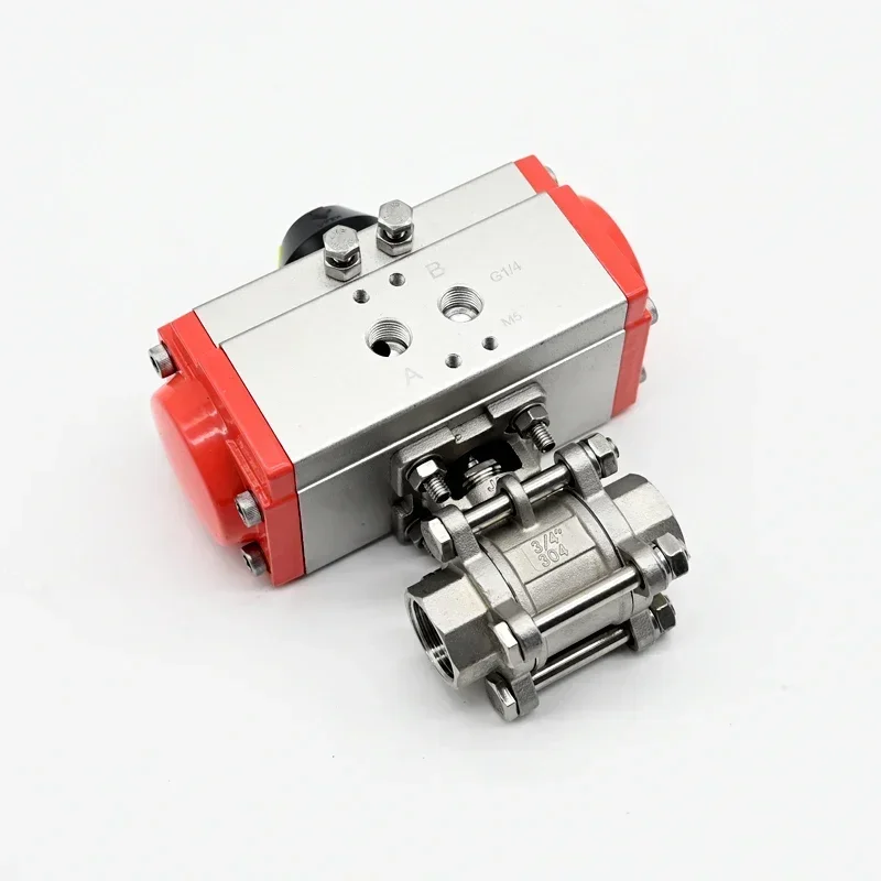 JTALV DN100 Double Acting Stainless Steel Air Control Pneumatic Actuator Ball Valve