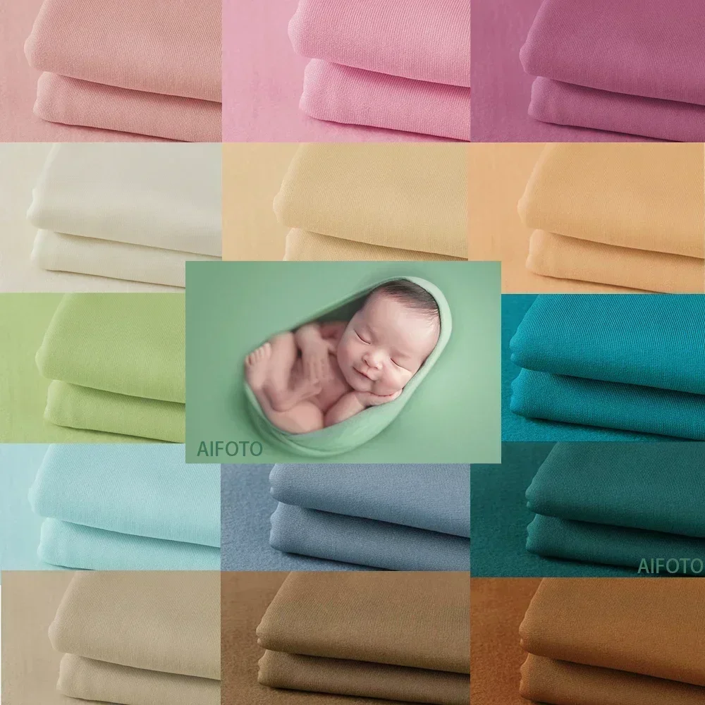 Blanket Fabric for Newborn Photography Bean Bag Cover Photo Props Backdrop Backdround Stretch Photoshoot Wraps Shoot Studio