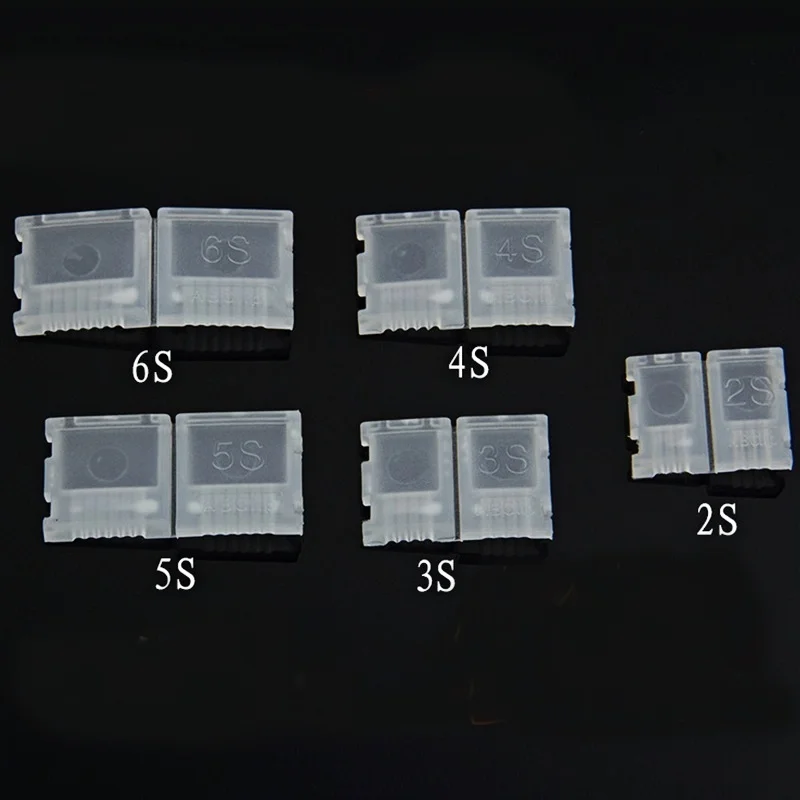 20pcs AB buckle 2S, 3S, 4S, 5S, 6S model aircraft lithium battery balance head connection wire protective sleeve AB buckle