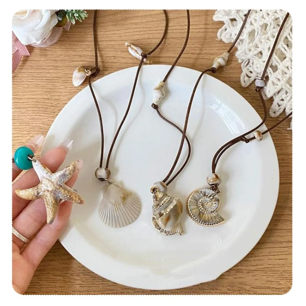 Pendant Necklace Skin Friendly Layered Necklace Ocean  Necklace Romantic For Dresses Daily Wear Weekend Getaway
