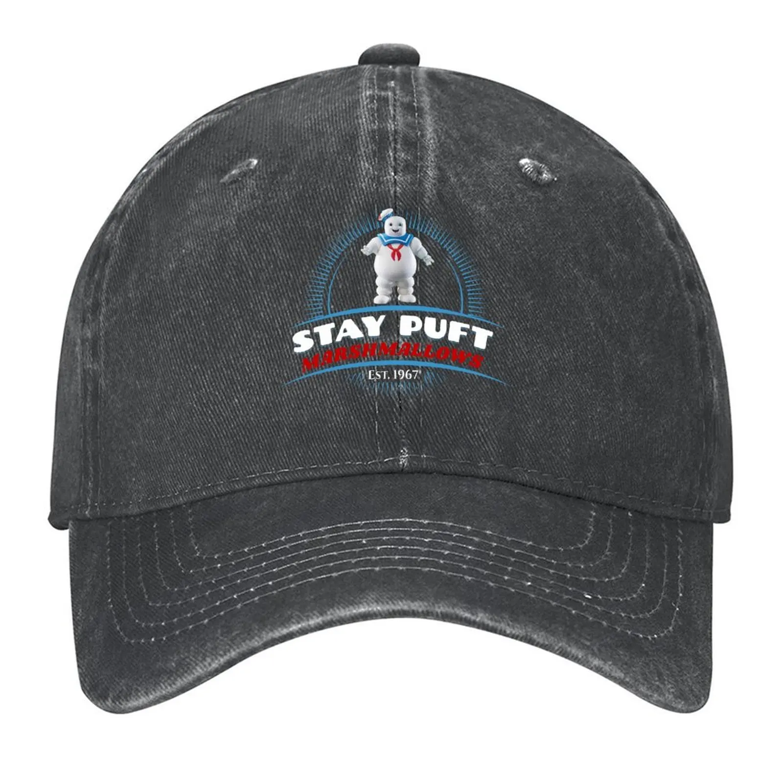 

Ghostbusters Stay Puft Marshmallows Funny Retro 80's Movie Halloween Baseball Cap Trucker Hat Sunscreen custom caps Men Women's