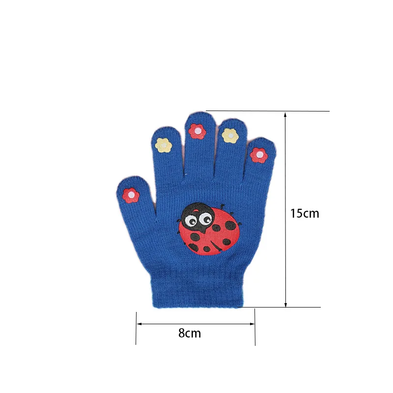 5-12 Years Cartoon Animals Kids Gloves Girls Boys Mittens Winter Keep Warm Knitted Children Full Finger Wrist Gloves