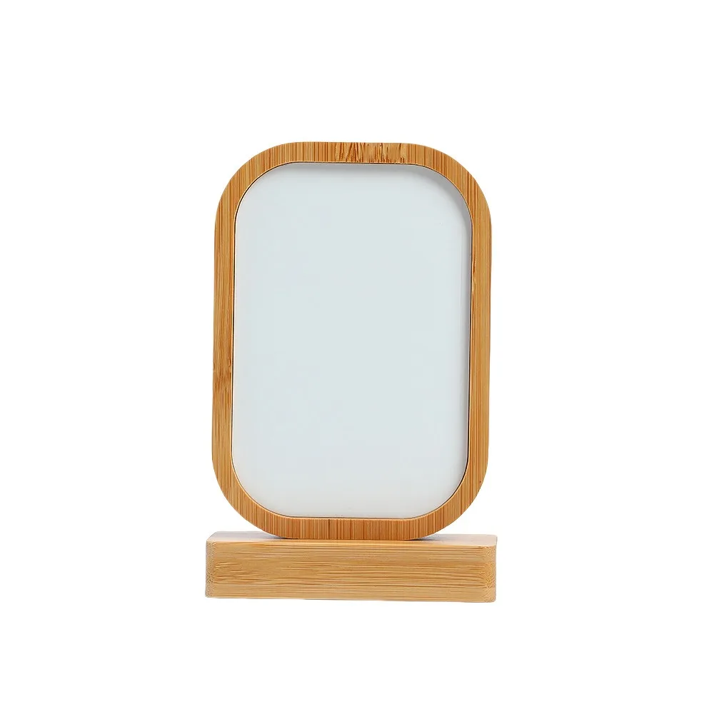 Blank Heat Sublimation Bamboo Photo Frame Wedding Keepsake DIY Tabletop Transfer Display Stand Commemorate Ornaments Adornment