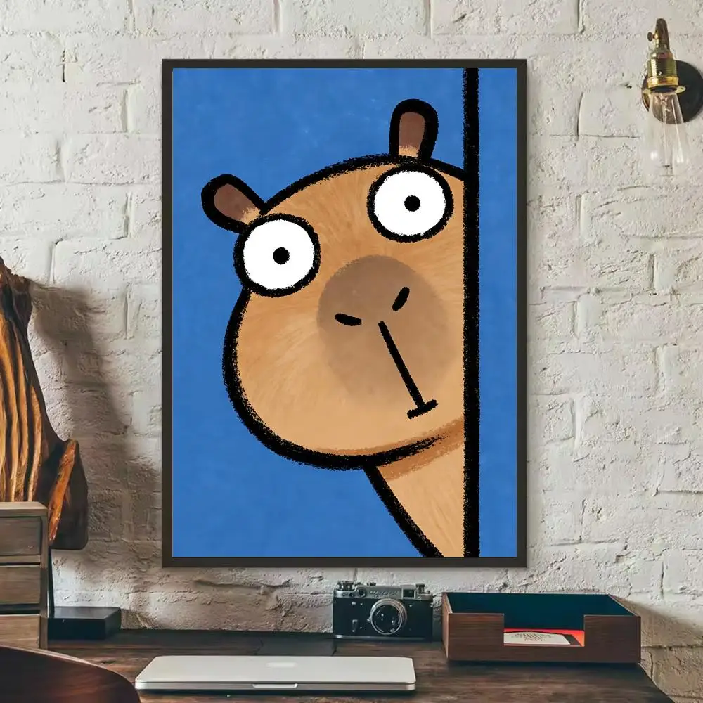 Einfaches, niedliches Kicapara-Cartoon-Poster für Zuhause, Wohnzimmer, Schlafzimmer, Bar, Flur, klebrige Wandkunst, ästhetische Dekoration – Detail 14