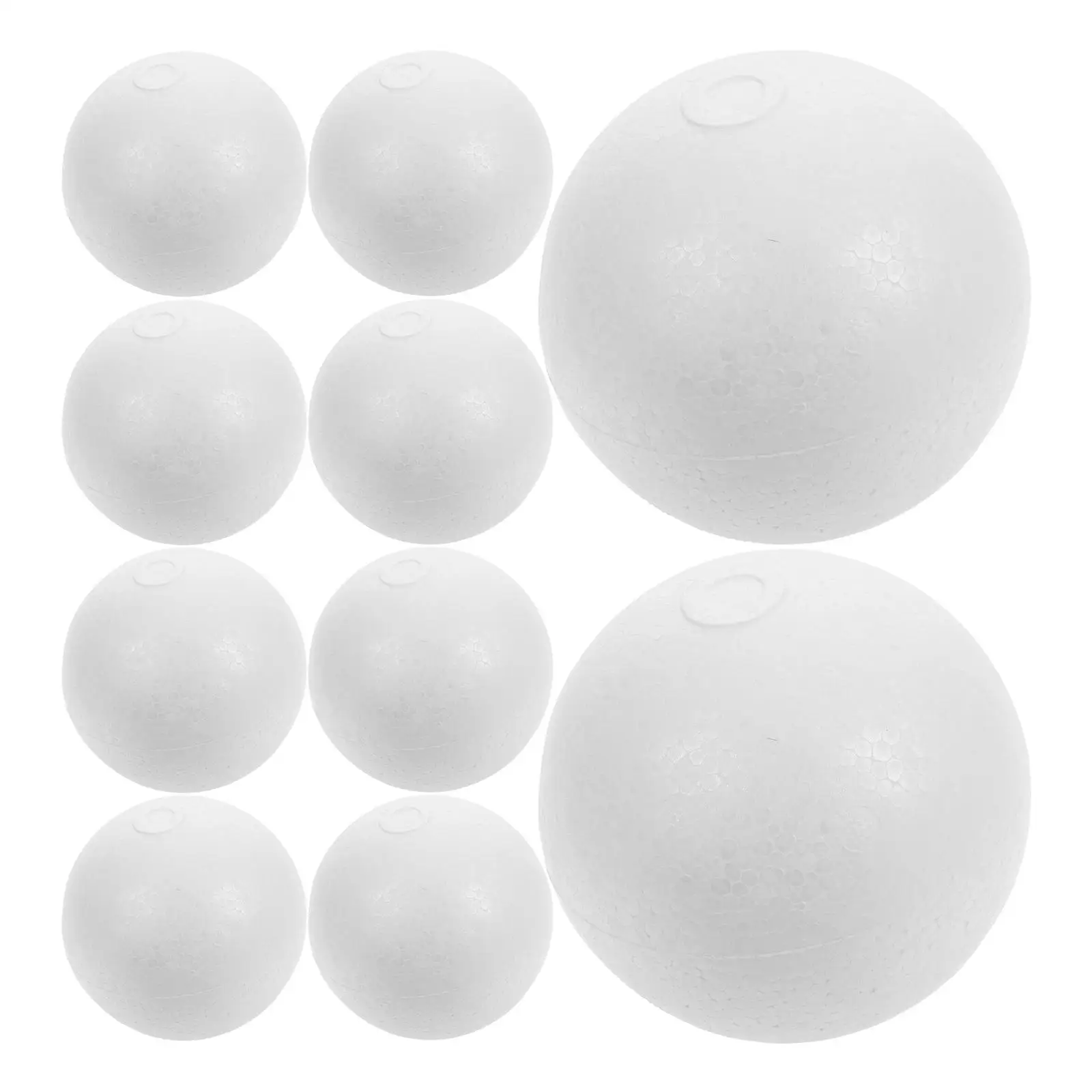 

10 Pcs White Polystyrene Balls Solid Round for DIY Craft Decoration Christmas Tree Party Wedding Foam Ball Craft Supplies