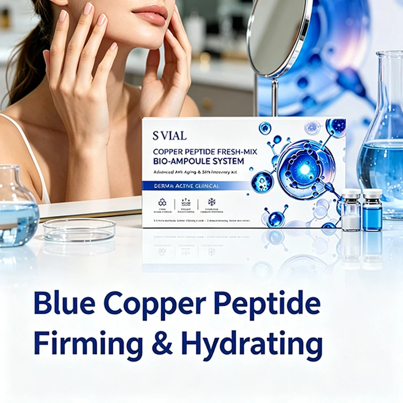 Blue Copper Lyophilized Powder Set essence for Firming, Lightening, Deep Penetrating, Moisturizing Brightening Skin Care