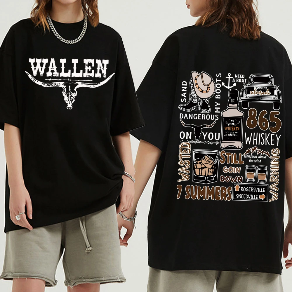 Morgan Wallen Western Country Music T-Shirts Unisex Harajuku O-Neck Short Sleeve Shirts Fans Gift