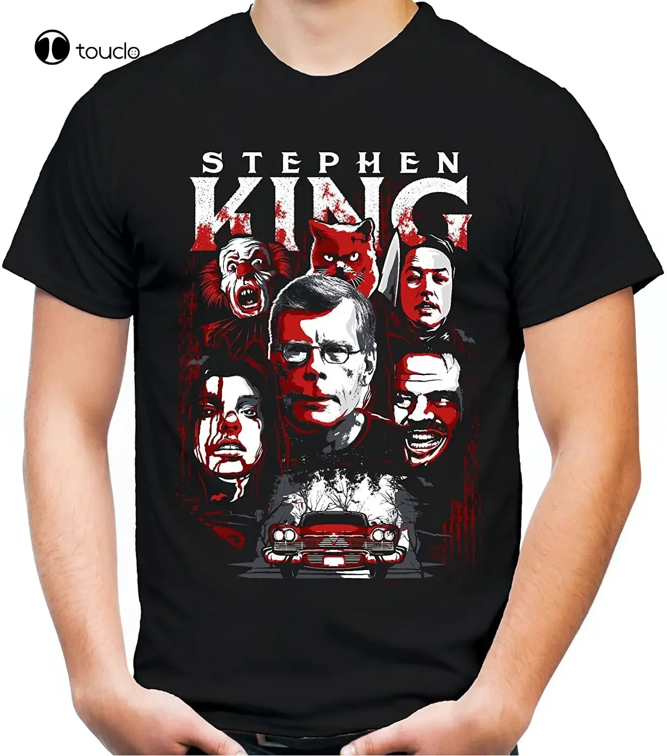 Stephen King  T-Shirt Horror Scary  Tee Shirt Custom Aldult Teen Unisex Digital Printing Tee Shirt Fashion Funny New Xs-5Xl