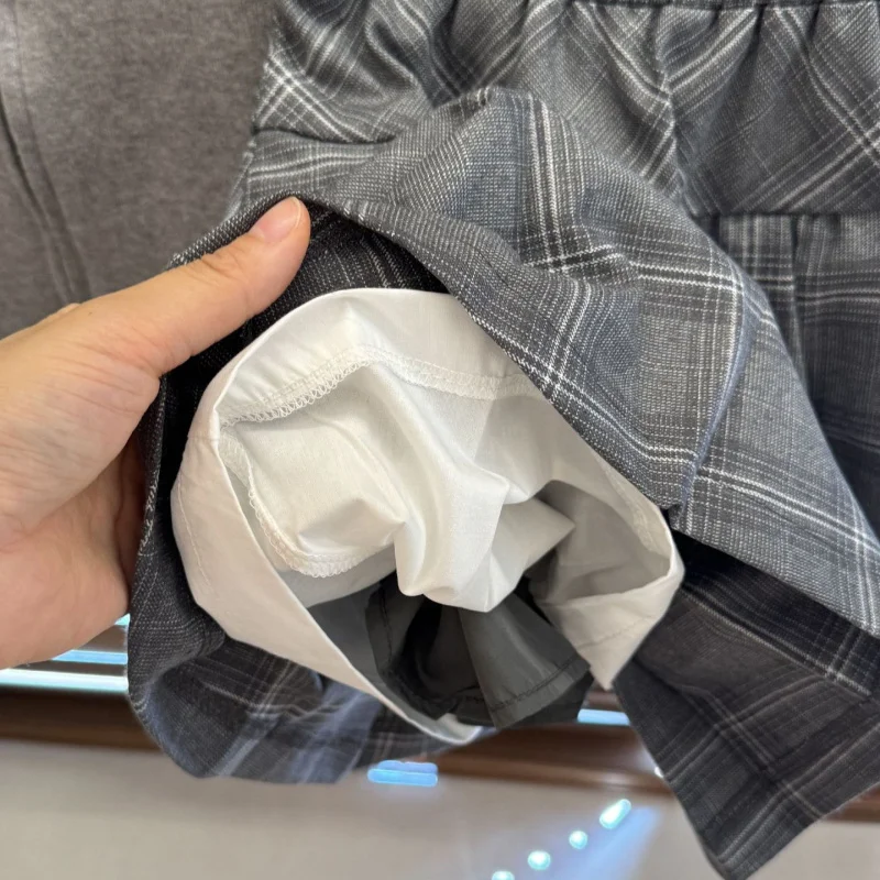 Girls' Dress for Middle and Large Sizes2025Autumn New College Style Pleated Skirt Set