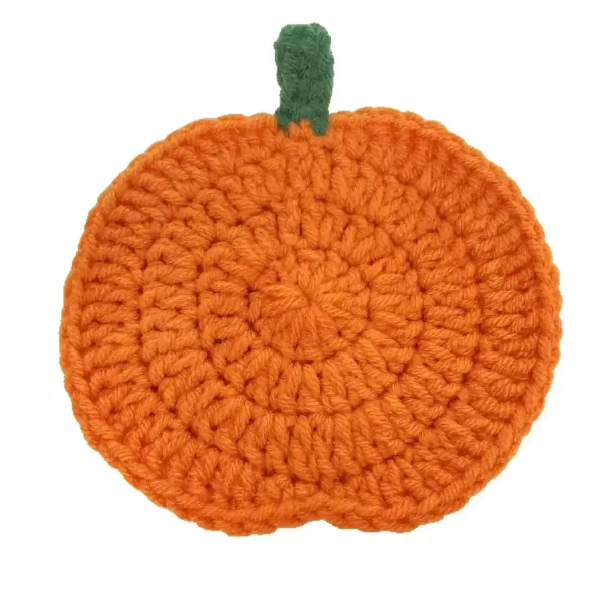 Halloween Pumpkin Crochet Coaster Hand‑Knitted Cup Mat Heat Resistant Drink Coaster Fall Thanksgiving Table Decor Home Kitchen T
