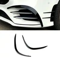 Para Mercedes Benz Clase A W177 A260 A35 2019-2023 ABS negro brillante divisor de parachoques delantero de coche lámpara antiniebla parrilla alerón tiras embellecedoras