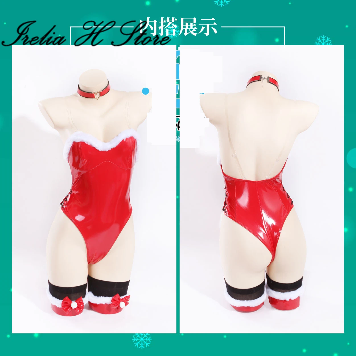 Irelia H Navidad Día de San Valentín chica conejito Cosplay disfraz dulce infancia falda de lino Sexy