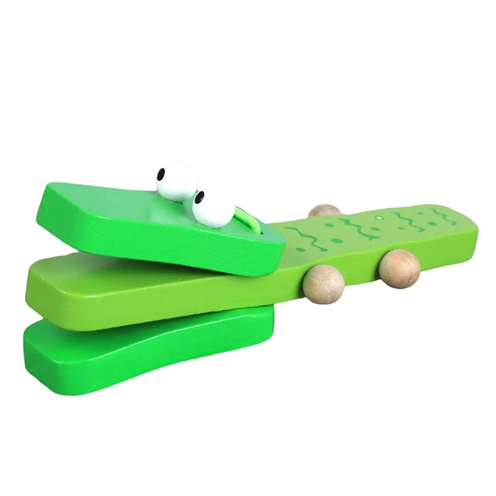 Wooden Finger Castanets for Kids Musical Instrument Cute Animal Pattern Clapper Noise Maker Sensory Toy for Toddlers Early