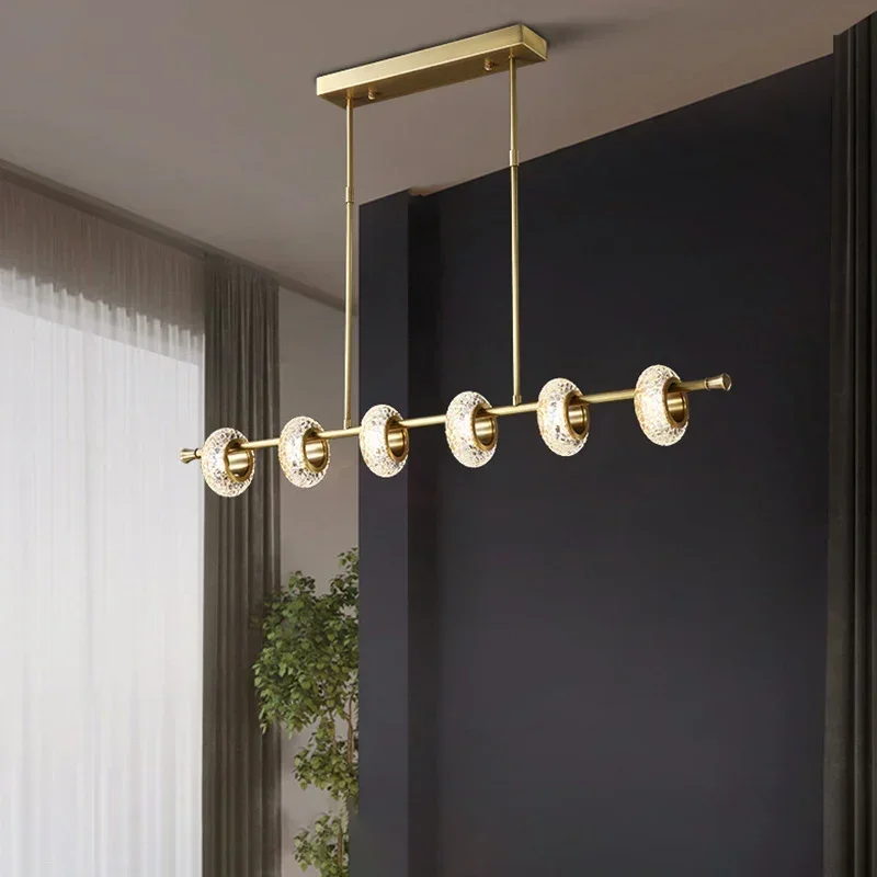 جديد النحاس الجزيئية Led أضواء الثريا ديكور المنزل غرفة المعيشة غرفة نوم الشمال الفاخرة معصمه الكراك كريستال مصابيح السقف #3