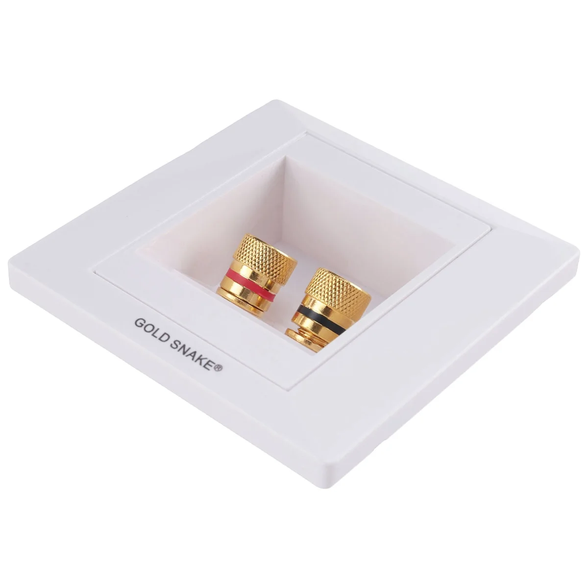 SODIAL(R) Porta de conexão de tomada de parede com alto-falante de 2 conectores branco