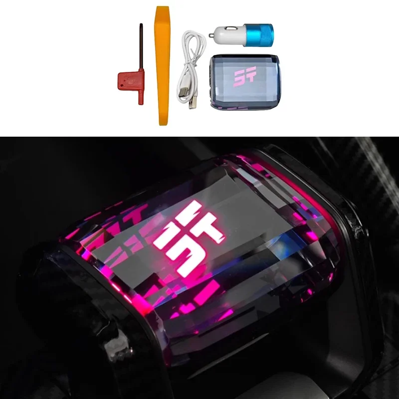 Auto Crystal Gear Handle Fit for JETOUR Traveler T2 Modified Lead-free High-transparency K9 Crystal Gear Interior Accessories